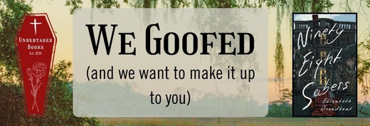 We goofed. If you were affected, let us make it up to you with two free ebooks.