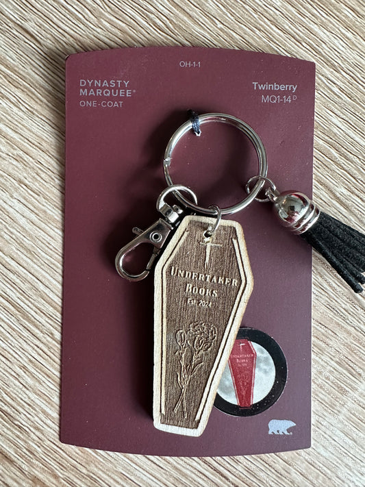 Undertaker Books Coffin Keychain
