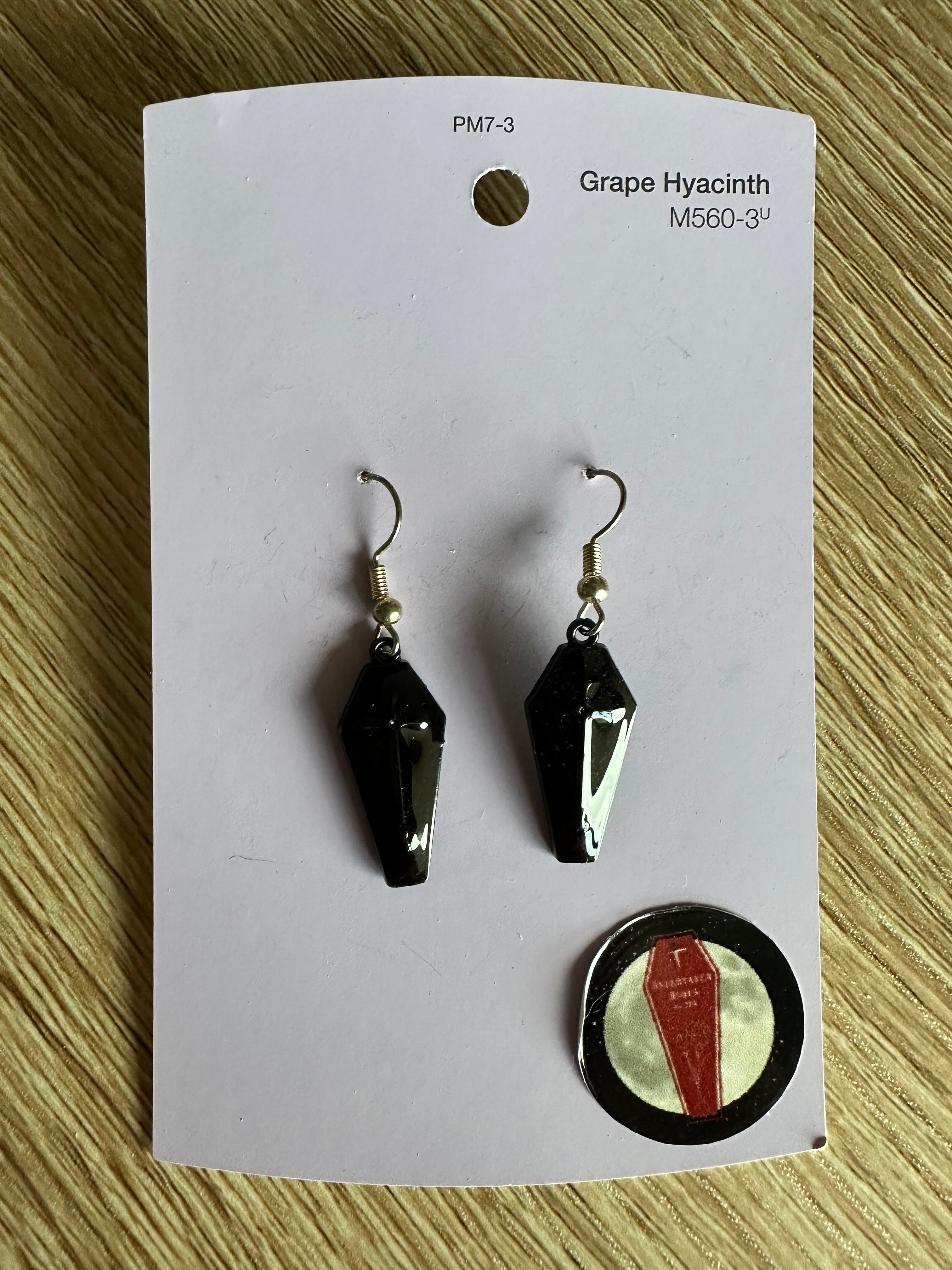 Undertaker Books Coffin Earrings