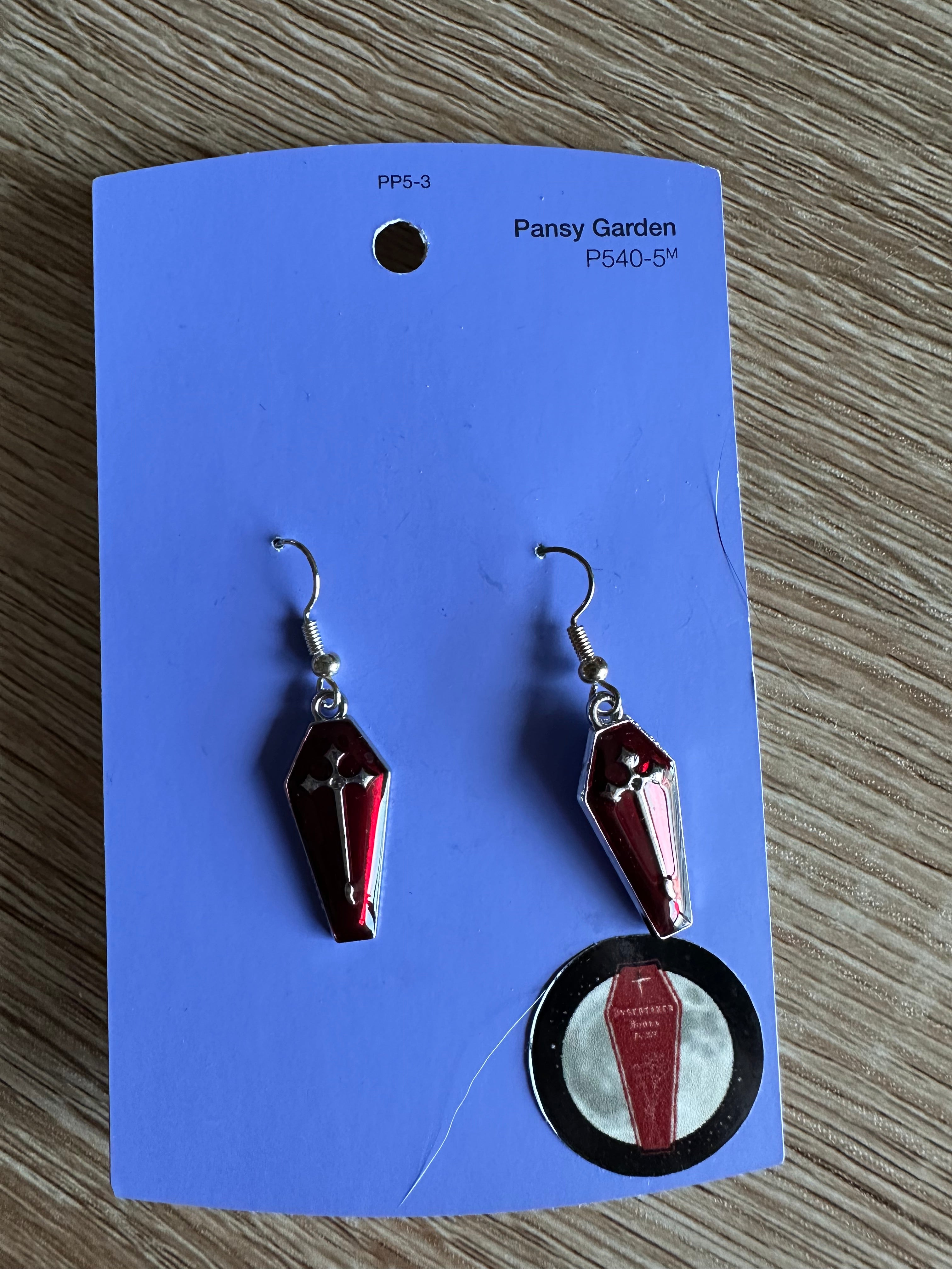 Undertaker Books Coffin Earrings
