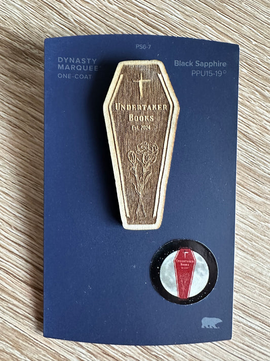 Undertaker Books Coffin Pin